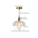 Japanese brass leaf glass led pendant light dining room