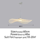 Modern white leaf hat chandelier for living room wireframe pendant