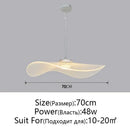 Modern white leaf hat chandelier for living room wireframe pendant