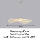 Modern white leaf hat chandelier for living room wireframe pendant
