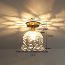 DecorBites™ Lotus Leaf LED Ceiling Lamp Purple Glass Nordic Copper Interior Lighting