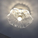 DecorBites™ Lotus Leaf LED Ceiling Lamp Purple Glass Nordic Copper Interior Lighting