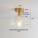 DecorBites™ Lotus Leaf LED Ceiling Lamp Purple Glass Nordic Copper Interior Lighting