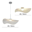 Modern minimalist white lotus leaf led chandelier living room pendant light