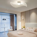 Modern minimalist white lotus leaf led chandelier living room pendant light
