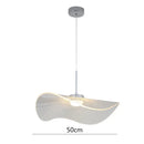 Modern minimalist white lotus leaf led chandelier living room pendant light