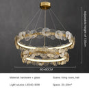 Modern gold lotus leaf led chandelier for dining room