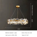 Modern gold lotus leaf led chandelier for dining room