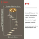 Modern gold lotus leaf led pendant chandelier for living room