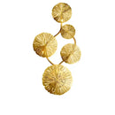 Gold lotus leaf wall lights living room glass sconce