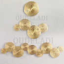 Industrial golden lotus leaf led wall sconce living room light
