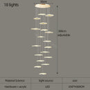 White and gold decorbites lotus leaf nordic chandelier dining room