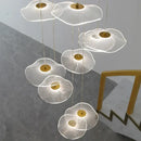White and gold decorbites lotus leaf nordic chandelier dining room