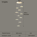 White and gold decorbites lotus leaf nordic chandelier dining room