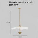 Modern lotus leaf pendant lamp gold and white dining room lighting