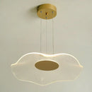 Modern white mesh lotus leaf pendant light for living room