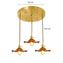 Modern green lotus leaf pendant light for dining room
