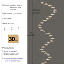 Modern white lotus leaf spiral staircase chandelier living room light