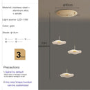 Modern white lotus leaf spiral staircase chandelier living room light
