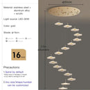 Modern white lotus leaf spiral staircase chandelier living room light