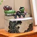 DecorBites™ Lotus Leaf Water Feature: Feng Shui Fish Tank Circulation Wheel for Housewarming