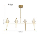 DecorBites™ Love Bird Chandelier Lighting - White Gold Designer Lustre for Dining Room