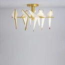 DecorBites™ Love Bird Chandelier Lighting - White Gold Designer Lustre for Dining Room