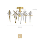 DecorBites™ Love Bird Chandelier Lighting - White Gold Designer Lustre for Dining Room