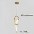DecorBites™ Love Bird Chandelier Lighting - White Gold Designer Lustre for Dining Room