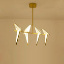 DecorBites™ Love Bird Chandelier Lighting - White Gold Designer Lustre for Dining Room
