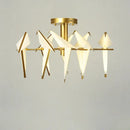 DecorBites™ Love Bird Chandelier Lighting - White Gold Designer Lustre for Dining Room
