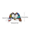 Abstract multi color love gesture sculptures living room decor