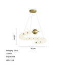 DecorBites™ Love Gold Chrome Chandelier LED Suspension Lighting for Dinning Room