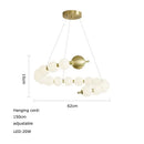 DecorBites™ Love Gold Chrome Chandelier LED Suspension Lighting for Dinning Room