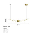 DecorBites™ Love Gold Chrome Chandelier LED Suspension Lighting for Dinning Room