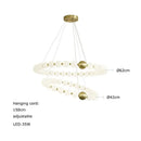 DecorBites™ Love Gold Chrome Chandelier LED Suspension Lighting for Dinning Room