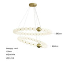 DecorBites™ Love Gold Chrome Chandelier LED Suspension Lighting for Dinning Room
