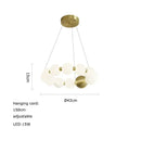 DecorBites™ Love Gold Chrome Chandelier LED Suspension Lighting for Dinning Room