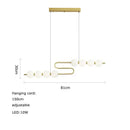 DecorBites™ Love Gold Chrome Chandelier LED Suspension Lighting for Dinning Room