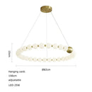 DecorBites™ Love Gold Chrome Chandelier LED Suspension Lighting for Dinning Room