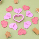 Pink silicone heart biscuit cutter set kitchen decorating tools