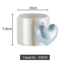 DecorBites™ Love Heart Ceramic Mugs 330ml Dining Coffee Tea Cup Juice Container