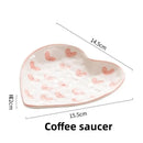 DecorBites™ Love Heart Hand Painted Ceramic Coffee Mug Cute Tea Cup for Home Office