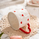 DecorBites™ Love Heart Hand Painted Ceramic Coffee Mug Cute Tea Cup for Home Office