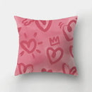 Valentine’s white love heart print pillow covers living room decor
