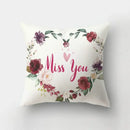 Valentine’s white love heart print pillow covers living room decor
