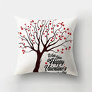 Valentine’s white love heart print pillow covers living room decor