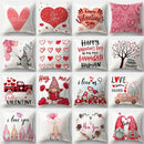 Valentine’s white love heart print pillow covers living room decor