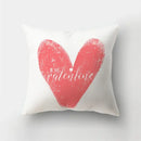 Valentine’s white love heart print pillow covers living room decor