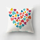 DecorBites™ Love Heart Print Sofa Cushion Covers - Nordic Valentine's Day Wedding Decor Pillowcase
